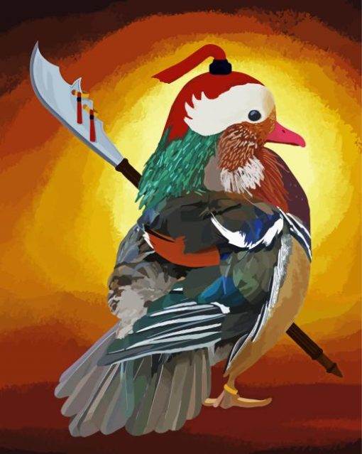 Warrior Duck paint by numbers