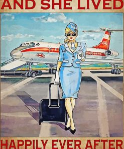 Flight Attendant paint by numbers