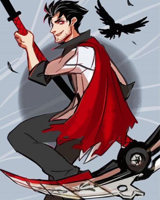 RWBY Anime Qrow Branwen paint by numbers