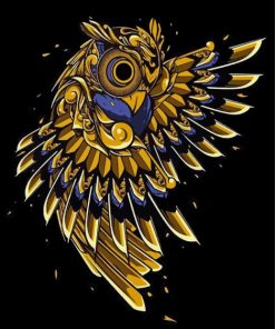 Golden Owl paint by numbers