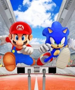 Mario And Sonic paint by numbers