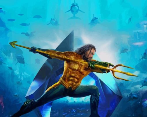 Aquaman Jason Momoa paint by numbers