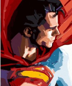 Superman Close Up Paint By Numbers