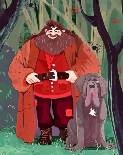 Hagrid And His Dog paint by numbers