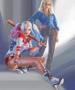 Harley Quinn and Dr Harleen paint by numbers