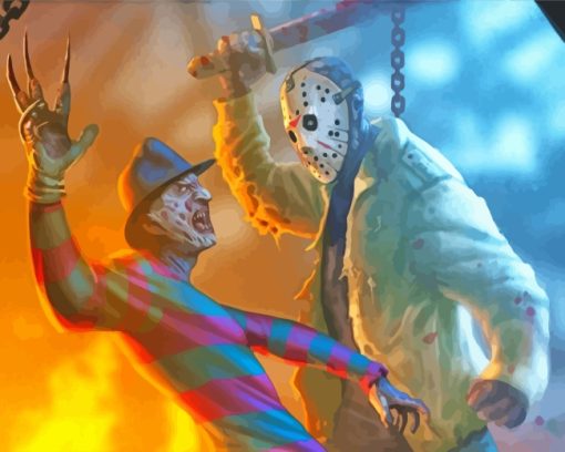 Jason And Freddy Paint By Numbers