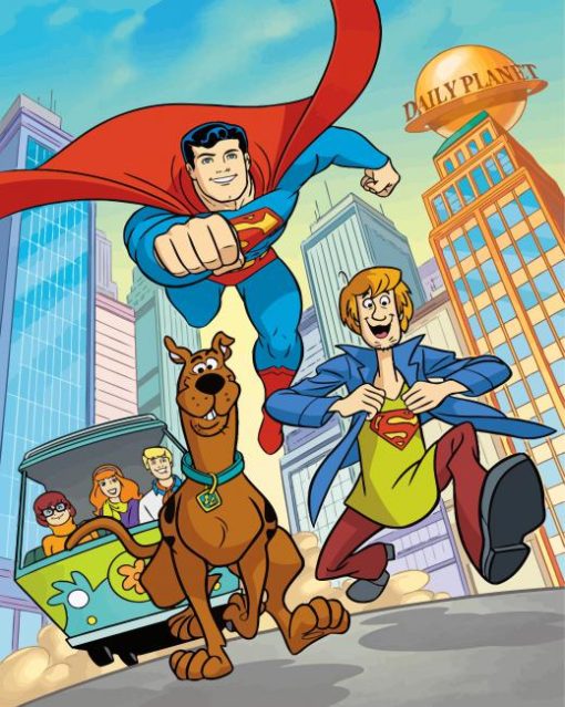 Scooby Doo And Superman Paint By Numbers