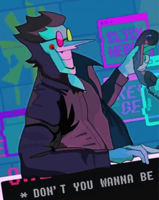 Aesthetic Spamton Art paint by numbers