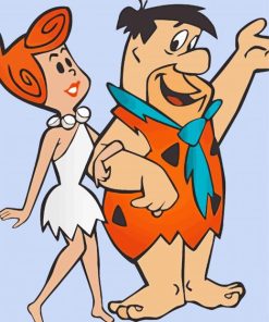 Fred Flintstone And His Wife Paint By Numbers