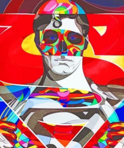 Superman Psychedelic Paint By Numbers