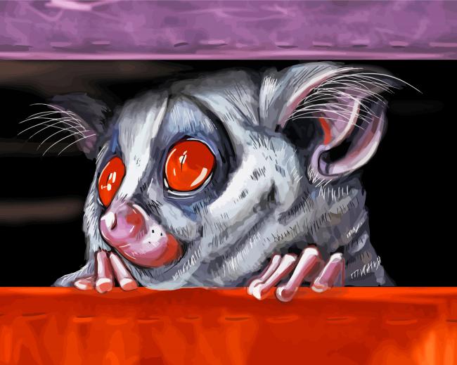 Cute Galago paint by numbers