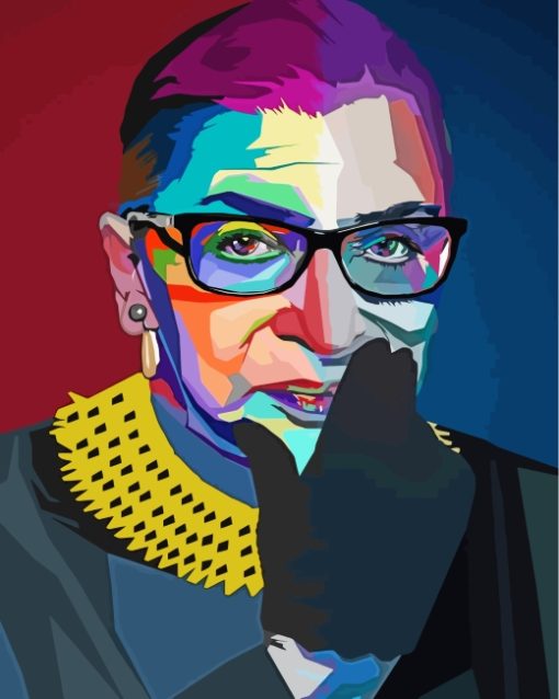 Ruth Bader Pop Art paint by numbers