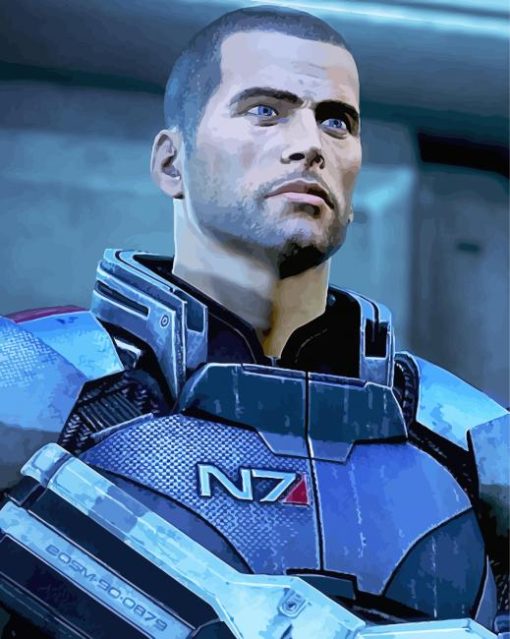 Commander Shepard Mass Effect paint by numbers