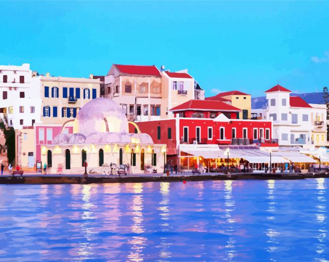 Greece Chania Crete paint by numbers