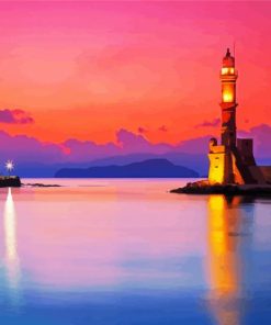 Lighthouse Of Chania Crete paint by numbers