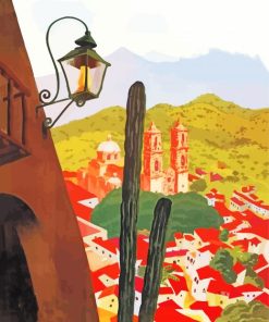 Taxco Mexico Poster paint by numbers