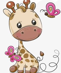 Cute Giraffe paint by numbers