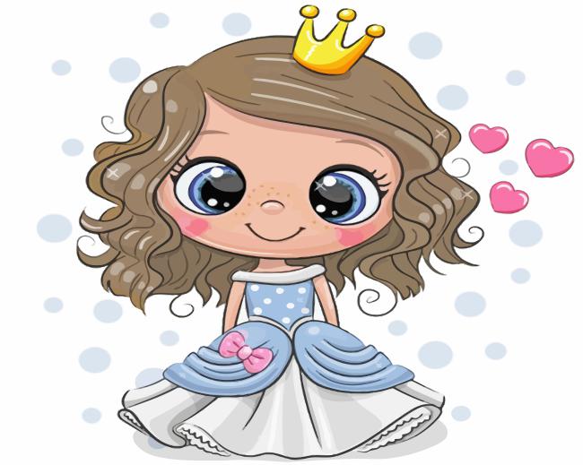 Little Princess And Unicorn paint by numbers