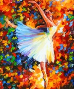 Abstract Ballerina paint by numbers