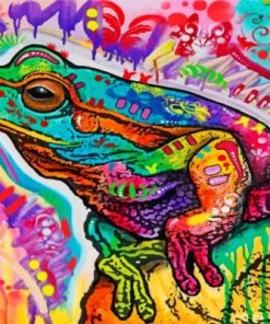 Abstract Frog paint by numbers