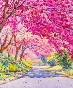 Aesthetic Spring Forest paint by numbers