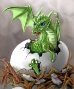 Baby Dragon paint by numbers