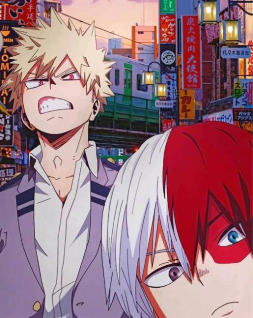 Bakugou And Shoto Todorki paint by numbers