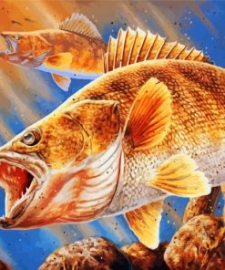 Bass Fish In Water paint by numbers