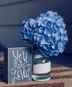 Hydrangea Blue Flowers paint by numbers