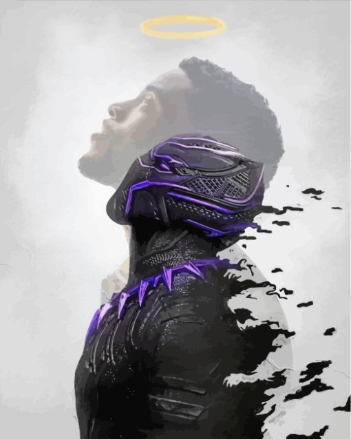 Chadwick Boseman Black Panther paint by numbers