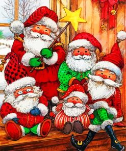 Christmas Santa Paint By Numbers