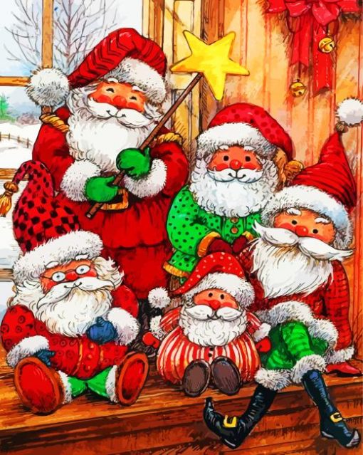 Christmas Santa Paint By Numbers