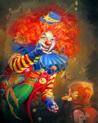 Circus Clown Art paint by numbers