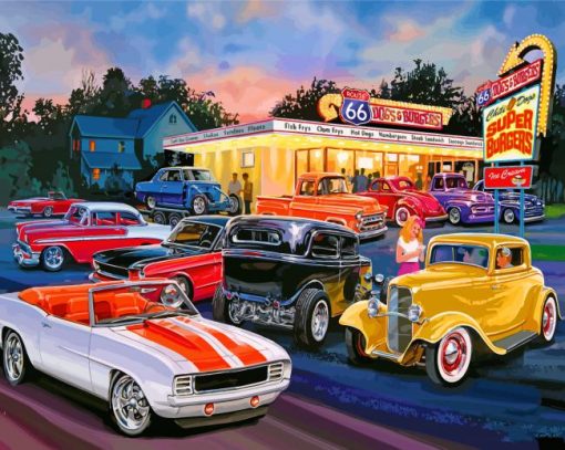 Classic Cars paint by numbers