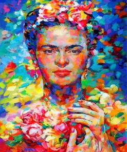 Colorful Frida Art paint by numbers