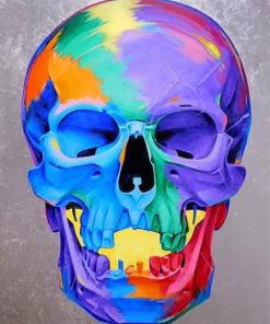 Colorful Skull paint by numbers