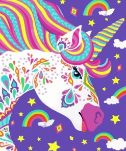 Colorful Unicorn paint by numbers