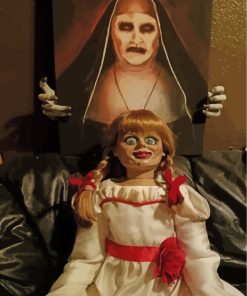 Creepy Annabelle Doll paint by numbers