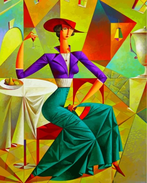 Cubism Lady Paint By Numbers