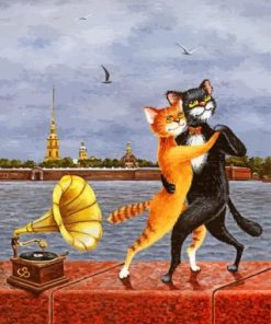 Dancing Cats paint by numbers