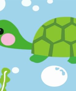 Easy Little Turtle paint by numbers