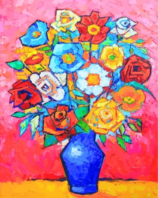 Flowers Bouquet Art paint by numbers