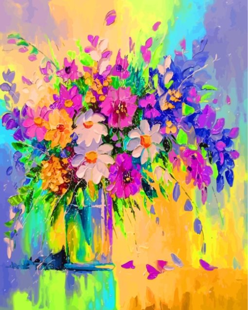 Flowers In A Vase Paint By Numbers