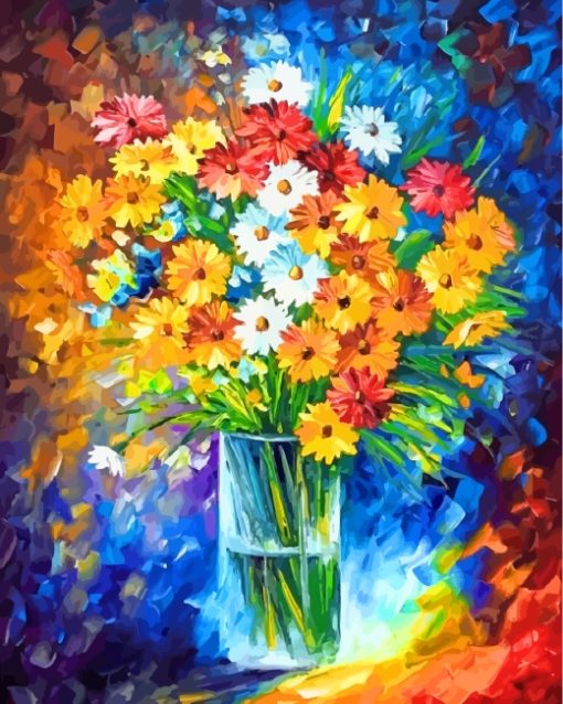 Flowers Vase Art paint by numbers