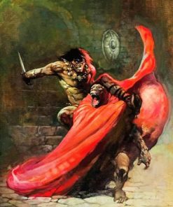 Frank Frazetta Conan paint by numbers