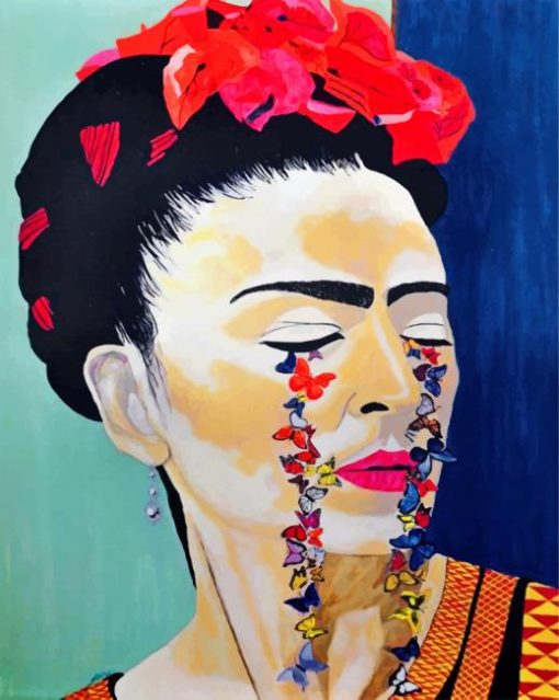 Frida Kahlo Butterflies paint by numbers