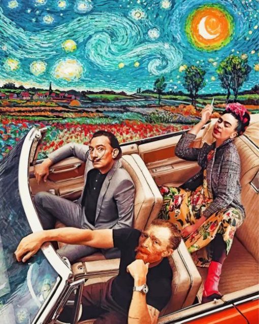 Frida Salvador And Van Gogh paint by numbers