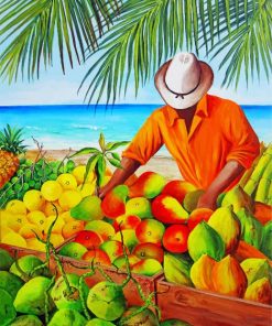 Fruits Seller Paint By Numbers