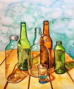 Glass Bottles paint by numbers