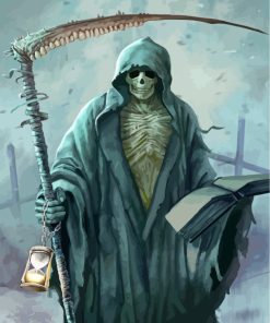 Grim Reaper With Hourglass paint by numbers